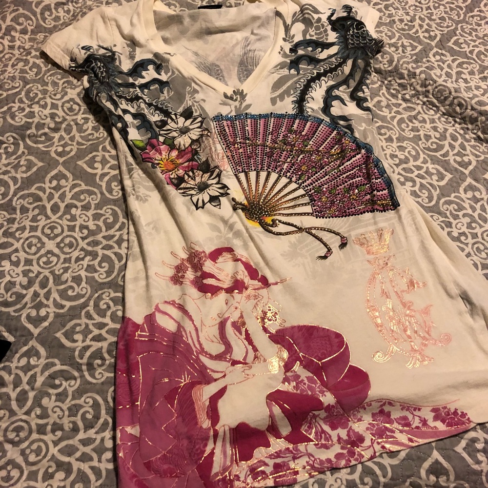 Christian Audigier embellished tunic